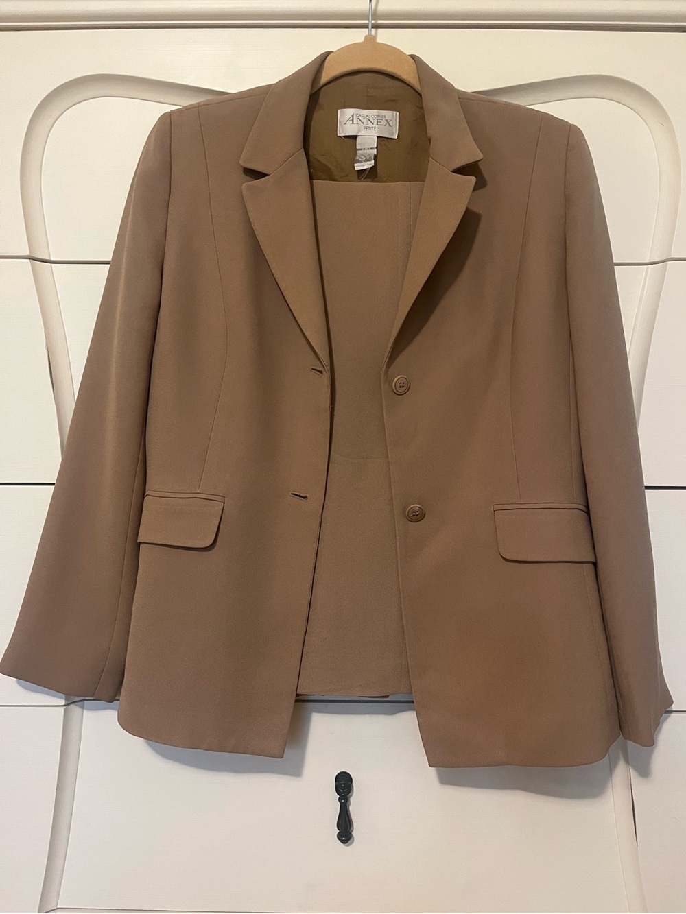 Women's Camel Blazer Jacket & Pants Suit